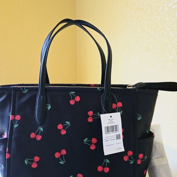 Kate Spade Women's The Little Belt Black Red Cherry Satchel Shoulder Handbag - Picture 6 of 14